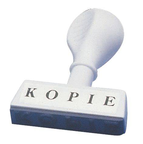 Stempel Text Kopie Abdruck 45 mm