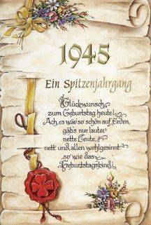 Geburtstagskarte Spitzenjahrgang 75 inkl Umschlag