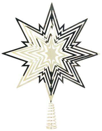 Baumspitze Metallstern gold
