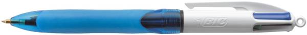 Vierfarbkugelschreiber 4 Colours GRIP PRO dokumentenecht, 0,4 mm, hellblau weiß