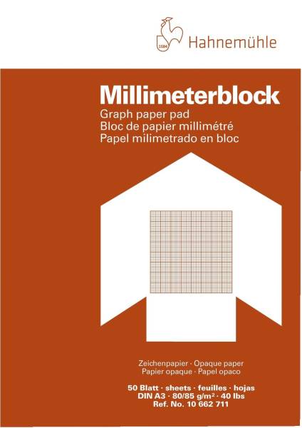 Millimeter Block 50 Blatt, A3, 80 g qm