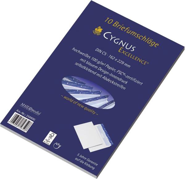 CYGNUS EXCELLENCE Briefhülle C5 HK 100g weiß 30002425 10ST