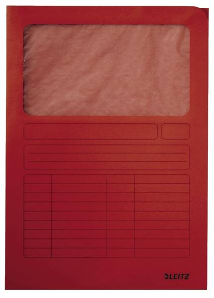LEITZ Sichtmappe A4 rot 3950-00-25 100ST