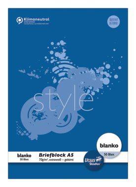 Briefblock A5 50 Blatt 70g qm blanko