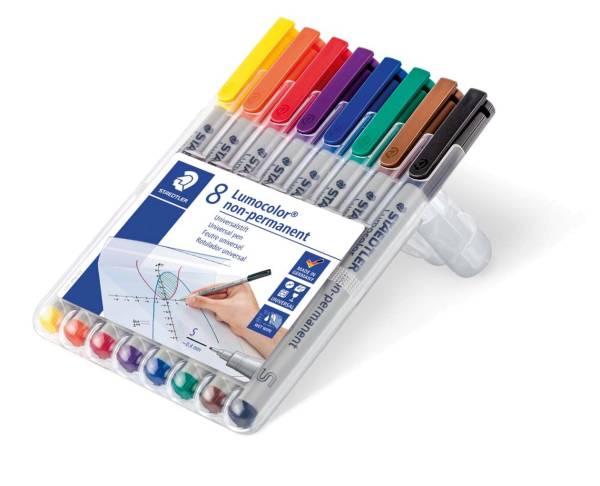 STAEDTLER Folienstift Lumocolor SF 8 Farben sort. 311 WP8 nonperm.