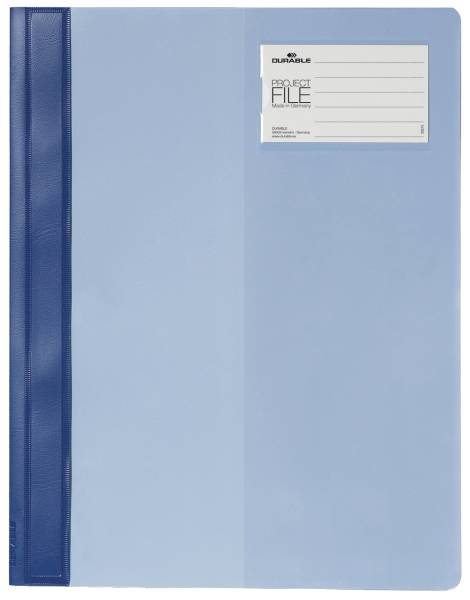 Sichthefter PROJECT FILE Beschriftungsfenster, A4, blau