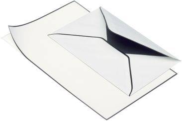 RÖSSLER Briefmappe Trauerpost A5/C6 weiß matt 22013701 5/5ST