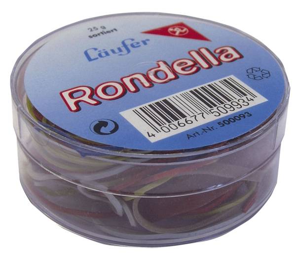 RONDELLA Gummiringe in der Dose 25 g, sortiert