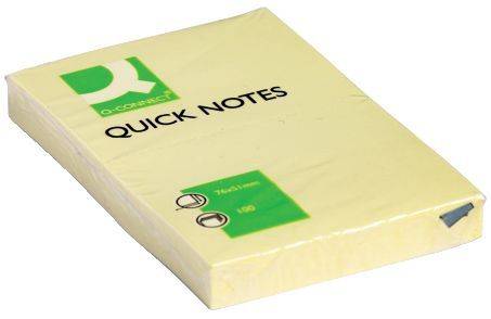 Q-CONNECT Haftnotizblock 51x76mm gelb KF10501 100BL