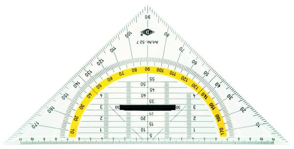 Geometrie Dreieck 250 mm, mit abnehmbarem Griff