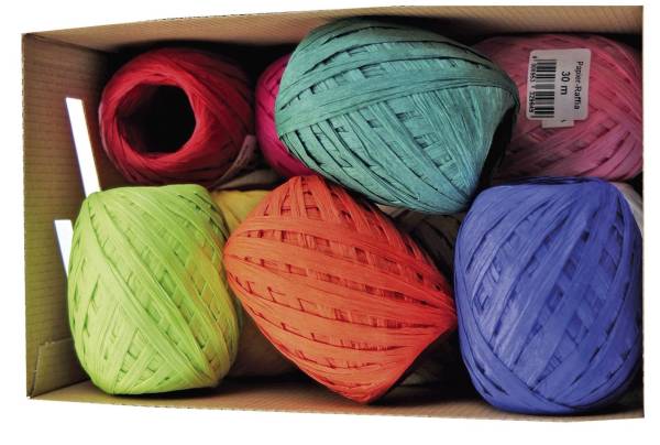 Eiknäuel Raffia 7 mm x 30 m, 10 Stück sortiert