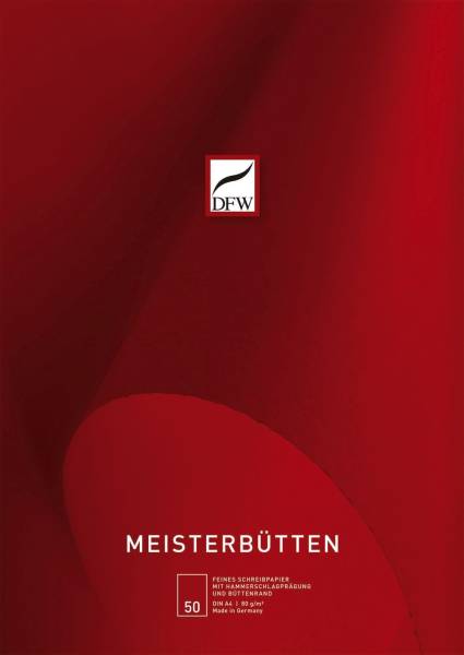 Briefblock Meisterbütten A4, unliniert, 80 g qm, 50 Blatt