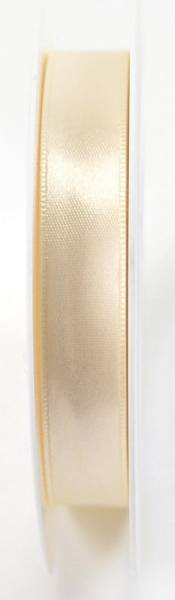 Doppelsatinband 15 mm x 25 m, creme