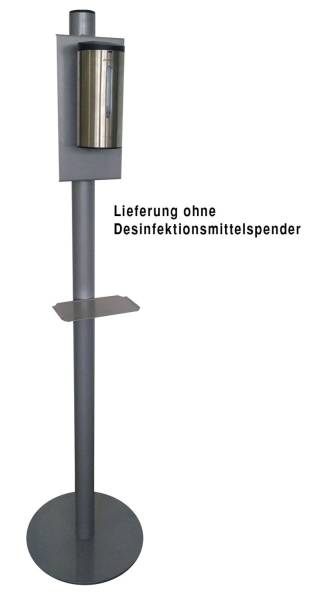 PRIMASoft Desinfektionsmittelsäule silbergrau 091002 Metall ohne Spender