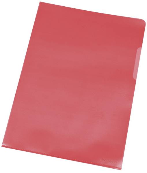 Q-CONNECT Sichthülle A4 100ST PP rot genarbt KF00306 100810647 0,12mm