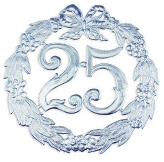 DEMMLER Jubiläumszahl 25 silber 24cm 1234250192