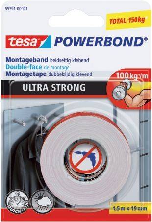TESA Montageband 19mm1.5m Powerbond 55791-00001-00 extra stark