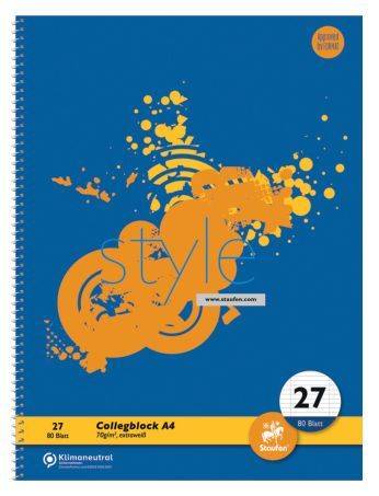 STAUFEN STYLE Collegeblock A4 80BL lin. L27 040480015 70g
