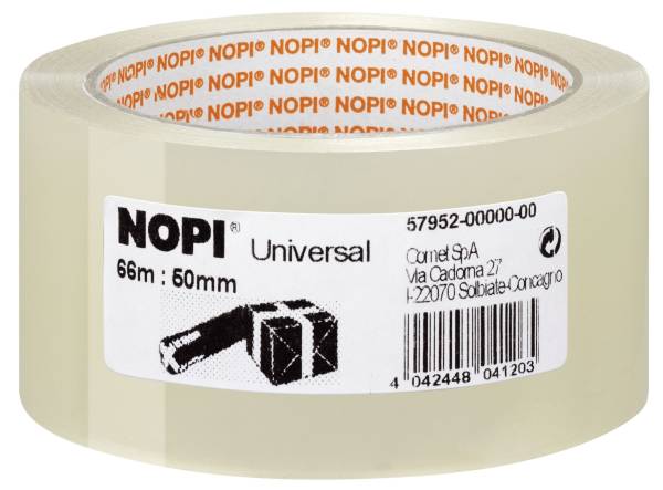Verpackungsklebeband Universal, 50 mm x 66 m, transparent