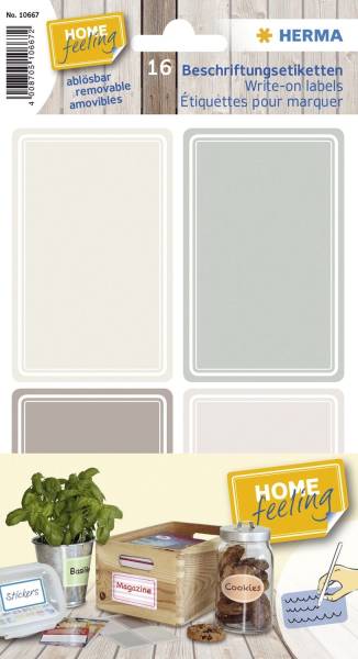 Haftetiketten 52x82mm grau braun