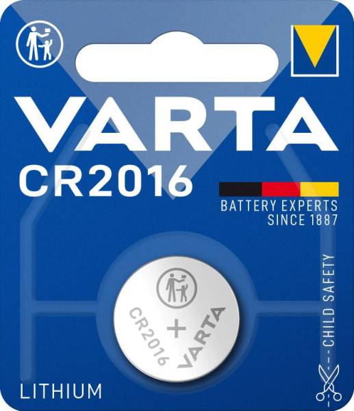 Batterien Electronics Lithium CR 2016, 3 V