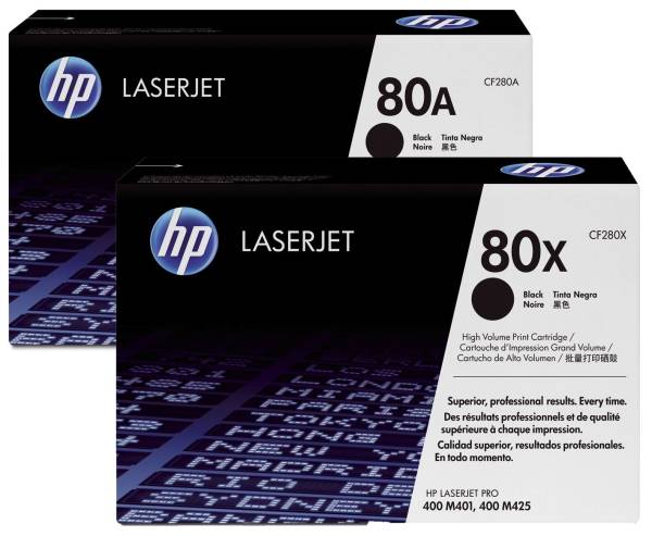 Druckkassetten schwarz, 2 x 2 700 Seiten, CF280XD®