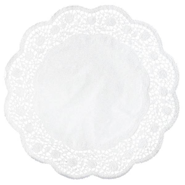 Tortenspitzen Ø 22 cm, 6 Stück, weiß