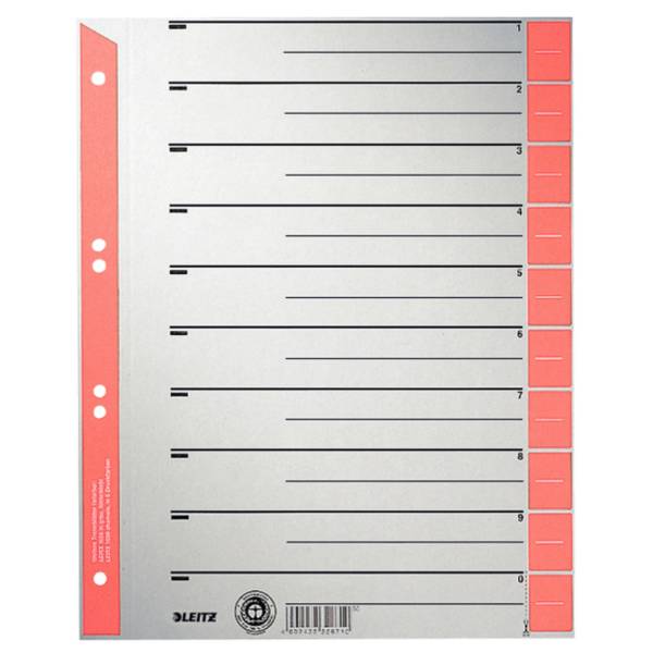 LEITZ Trennblatt überbreit A4 rot 1652-30-25 25ST
