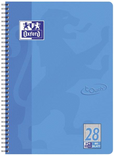 Collegeblock Touch Lin 28 A4, 80 Blatt, 90 g qm, 4 fach Lochung, meerblau