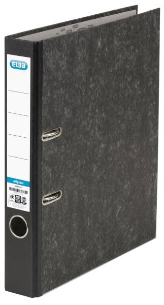 Ordner smart Original Wolkenmarmor, A4, 50 mm, schwarz