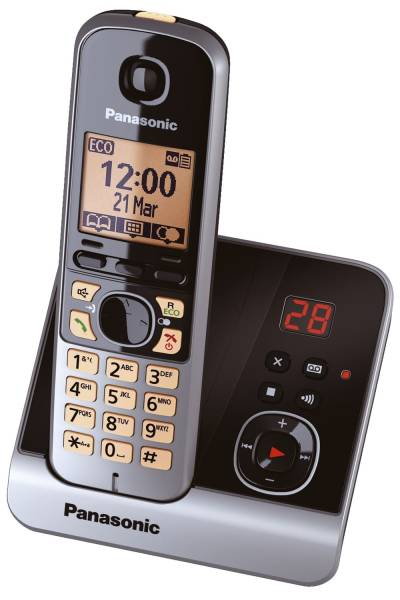 Telefon KX TG6721GB schnurlos titan schwarz