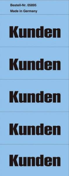 Inhaltsschilder Kunden Beutel mit 100 Stück, blau