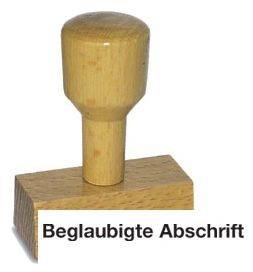 Vorgangsstempel Beglaubigte Abschrift