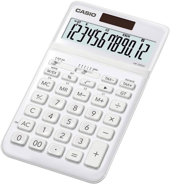 CASIO Tischrechner 12-stellig weiß JW-200SC-WE