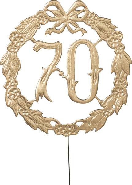 DEMMLER Jubiläumszahl D13cm 70 gold 1230700192 Draht
