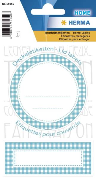 Einmachetikette Deckel türkis