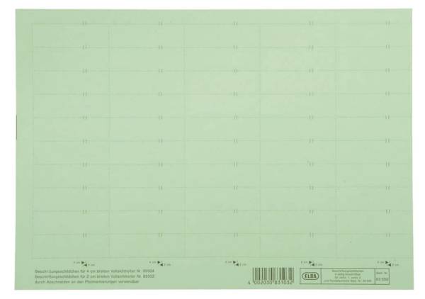 vertic Beschriftungsschild für Registratur, 58 x 18 mm, grün, 50 Stück®