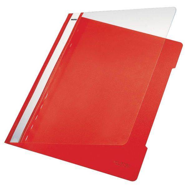 4191 Schnellhefter A4, langes Beschriftungsfeld, PVC, rot