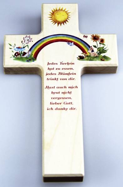 Kinderkreuz m.Spruch 458 20x12cm
