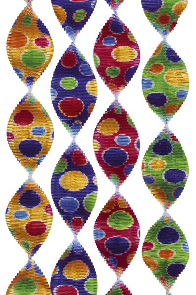Girlande Rotorspirale Konfetti Ø 5 cm x 60 cm, 4er Pack