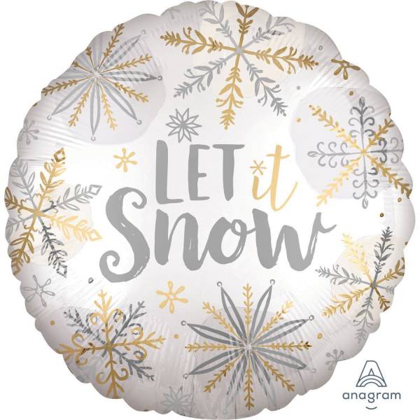 Folienballon Shining Let it Snow 860101