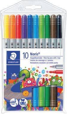 STAEDTLER Faserschreiber Zweispitzmaler 10er Etui 320NWP10 Noris Club