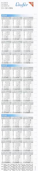 Schreibunterlagen Ersatzkalender für 3 Jahre, 39 x 9 cm, weiß