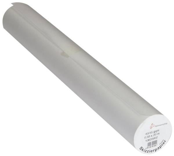 Transparente Skizzierpapierrolle 0,33 x 20m 40 45 g qm