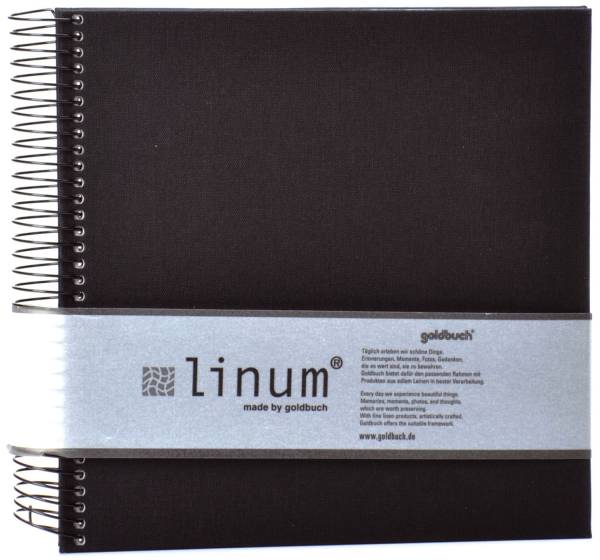 GOLDBUCH Fotospiralbuch Linum schwarz 12935 20x20cm
