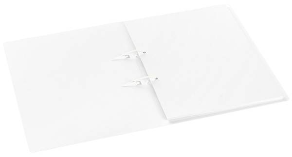 Schnellhefter mit Stripbinder 2 Strips, 100 Blatt, transparent weiß