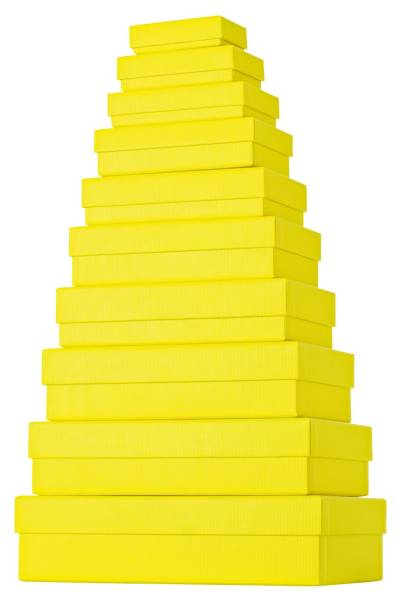 Geschenkkarton 10 tlg , flach, gelb