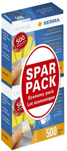 HERMA Fotokleber Sparpack 12x17 mm 2x 500 St. 1075 Doppelpack