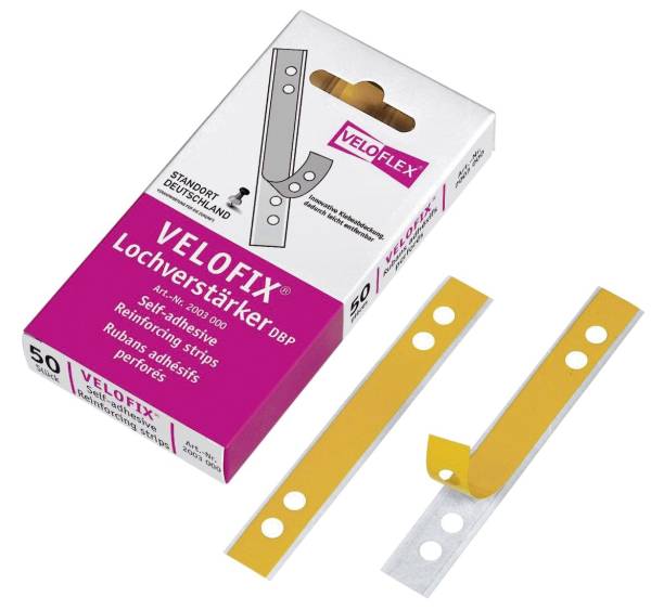 Lochverstärker VELOFIX, 15 x 105 mm, transparent, 50 Stück®