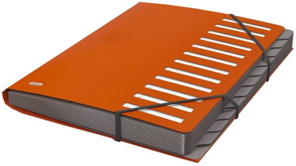 Ordnungsmappe for Business 12 Fächer, 400 Blatt, PP, orange